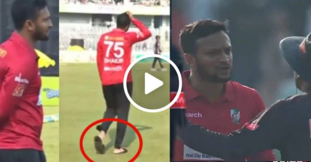 Shakib AL Hassan again lost his cool during the Bangladesh Premier League, went on the pitch in his sleeper.